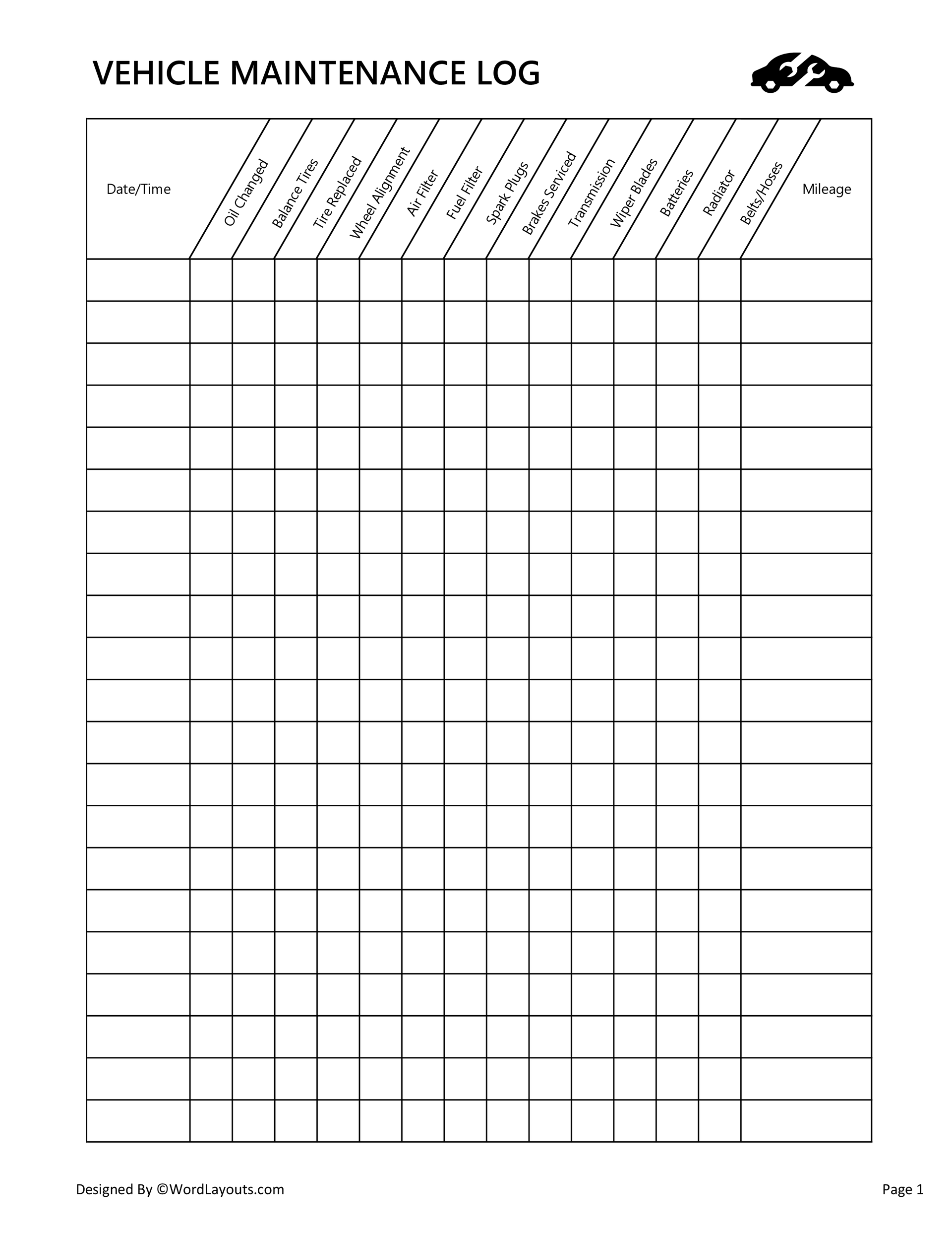 Free Printable Okl Chart