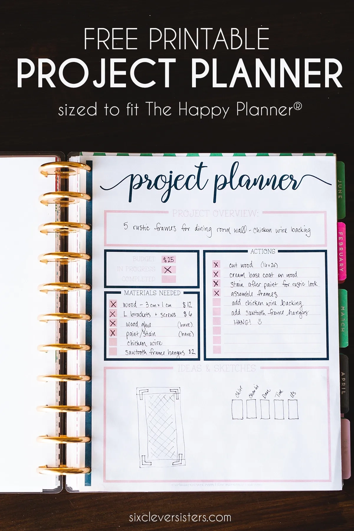 Next Action Free Printable Project Planner