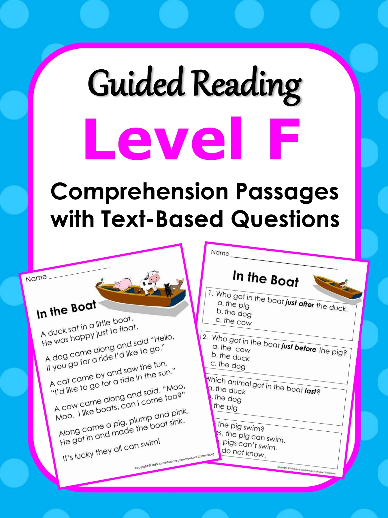 Reading Level F Guided Reading Level Level F Comprehension Comprehension Passages PubHTML5