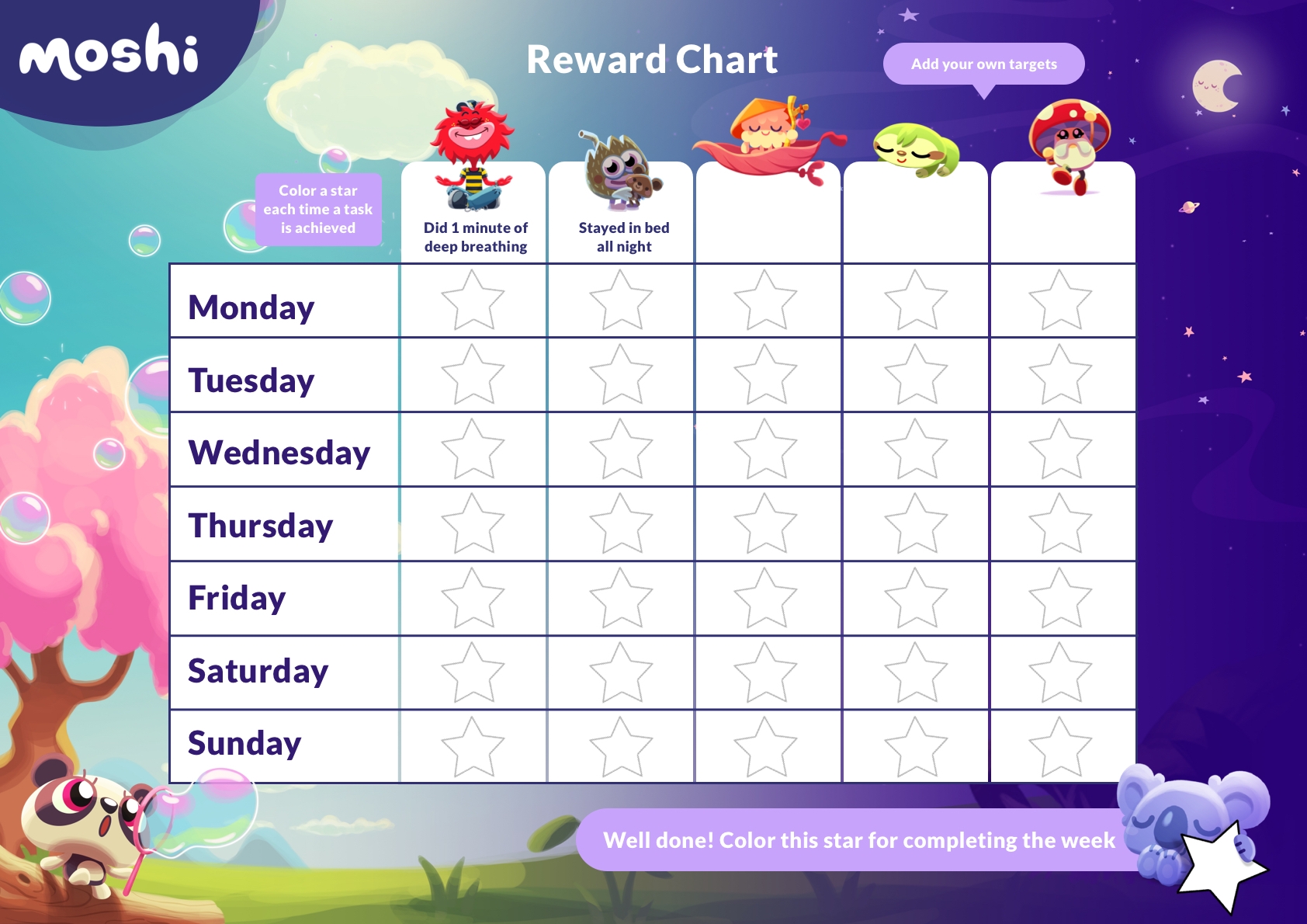Printable Kids Sticker Chart