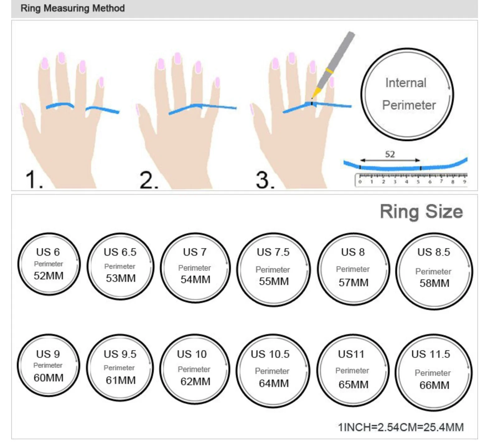 Mens Printable Ring Size Chart