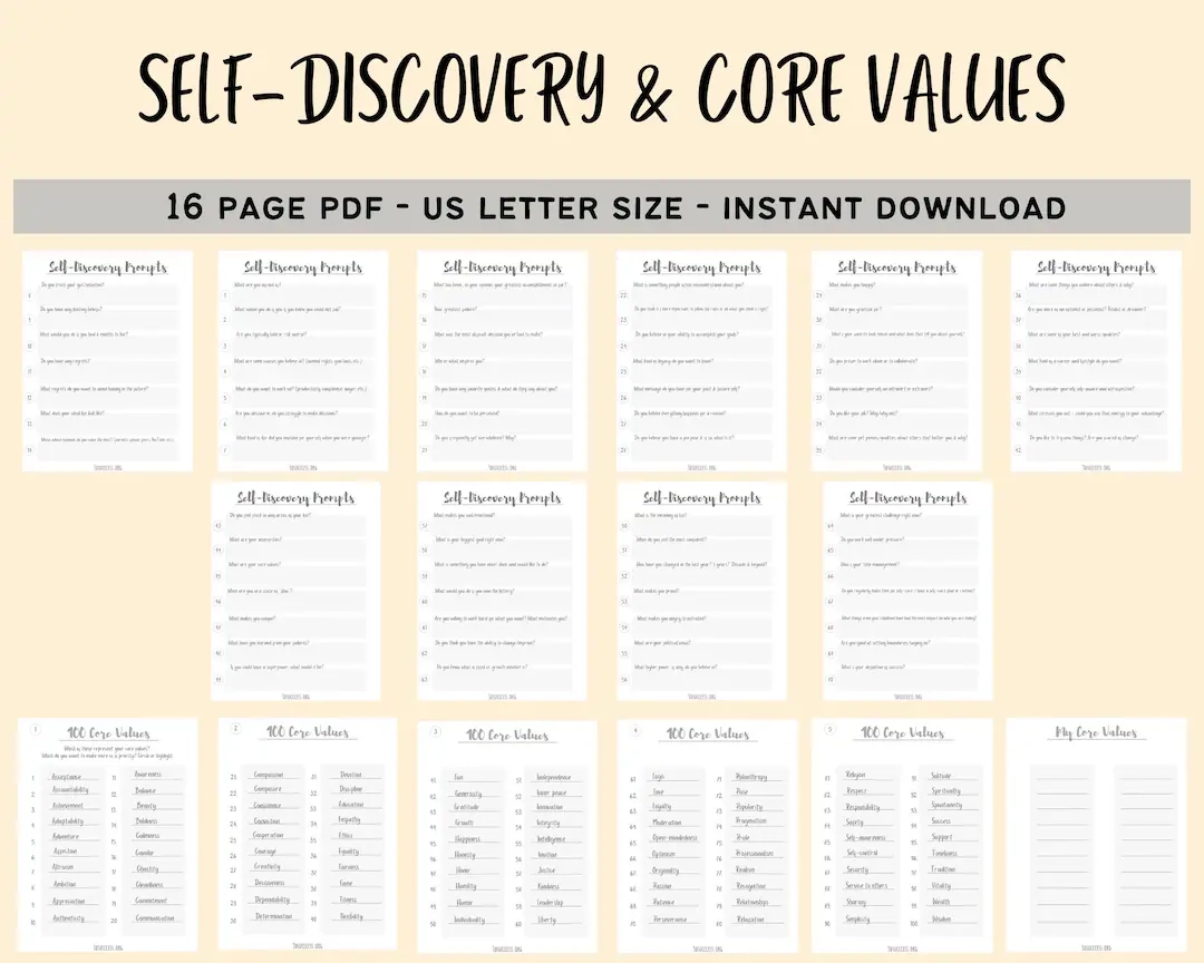 Printable List Of Values