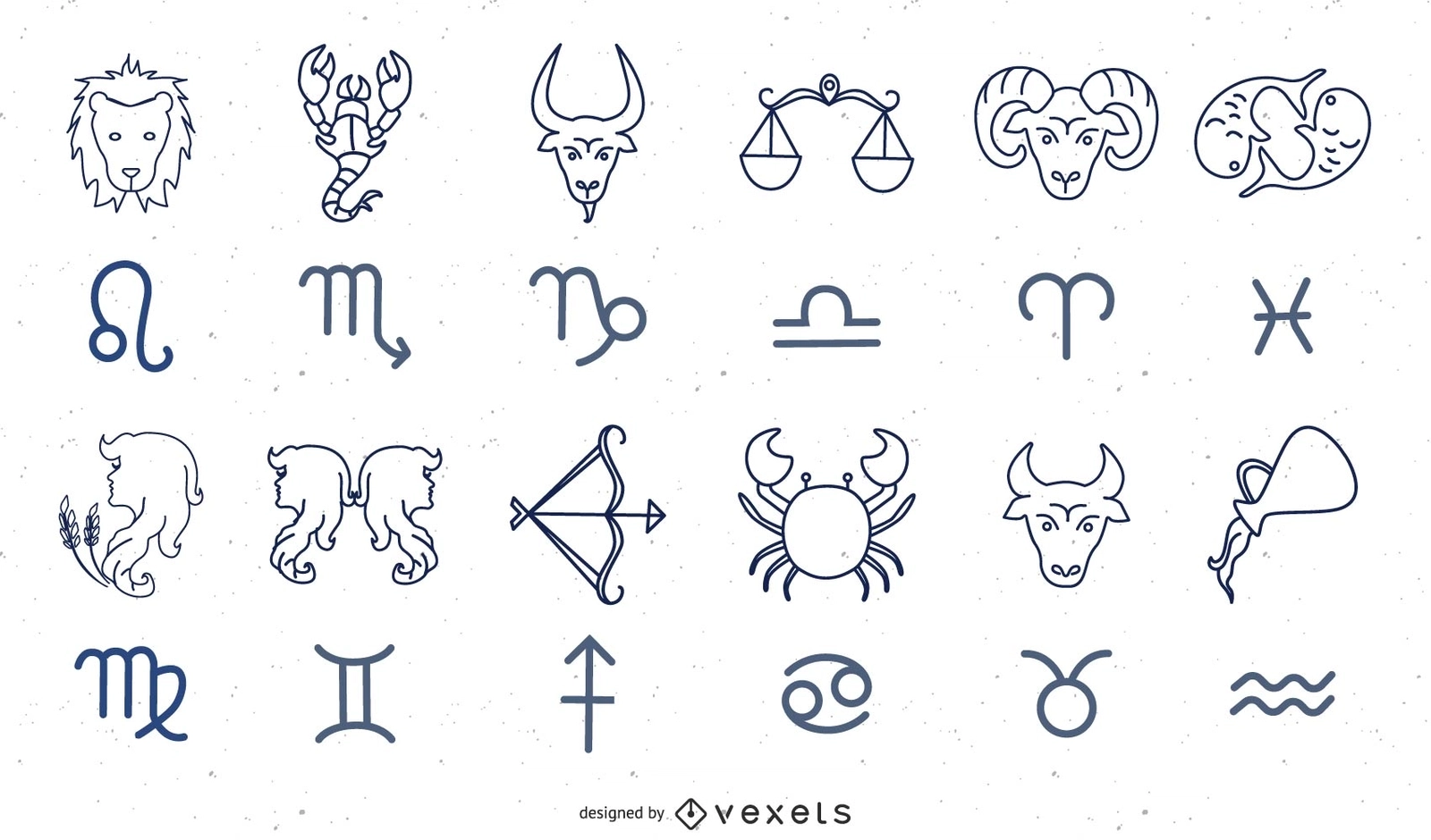 Download Printable Zodiac Signs