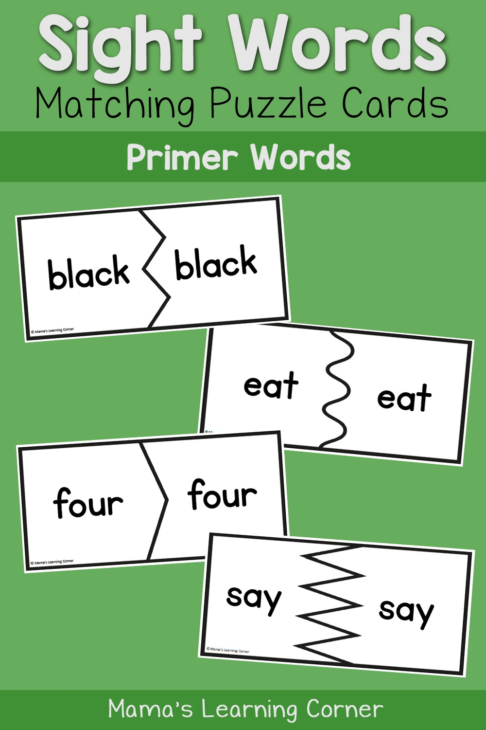 Dolch List Sight Words Printable Games