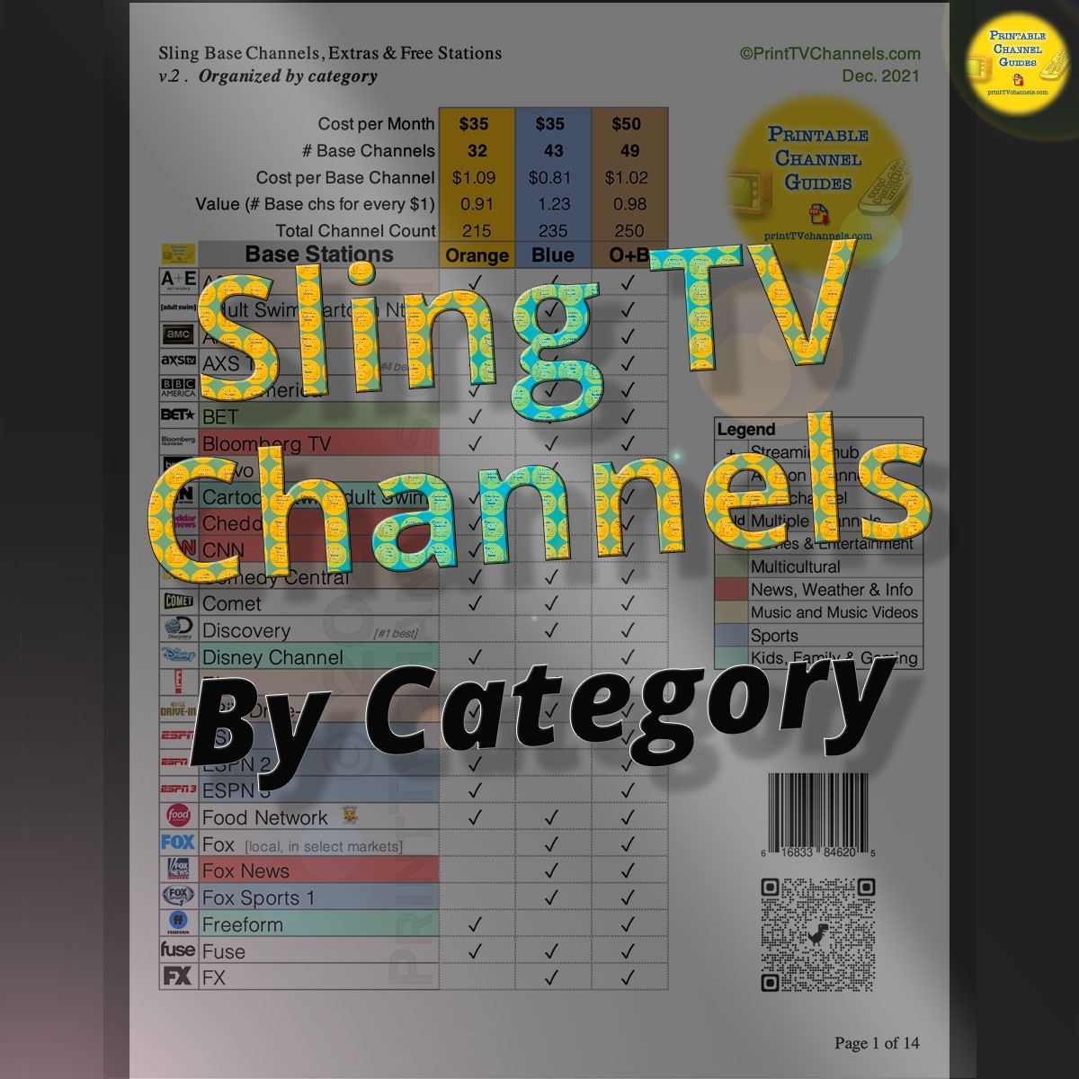 Printable List Of Sling Tv Channels