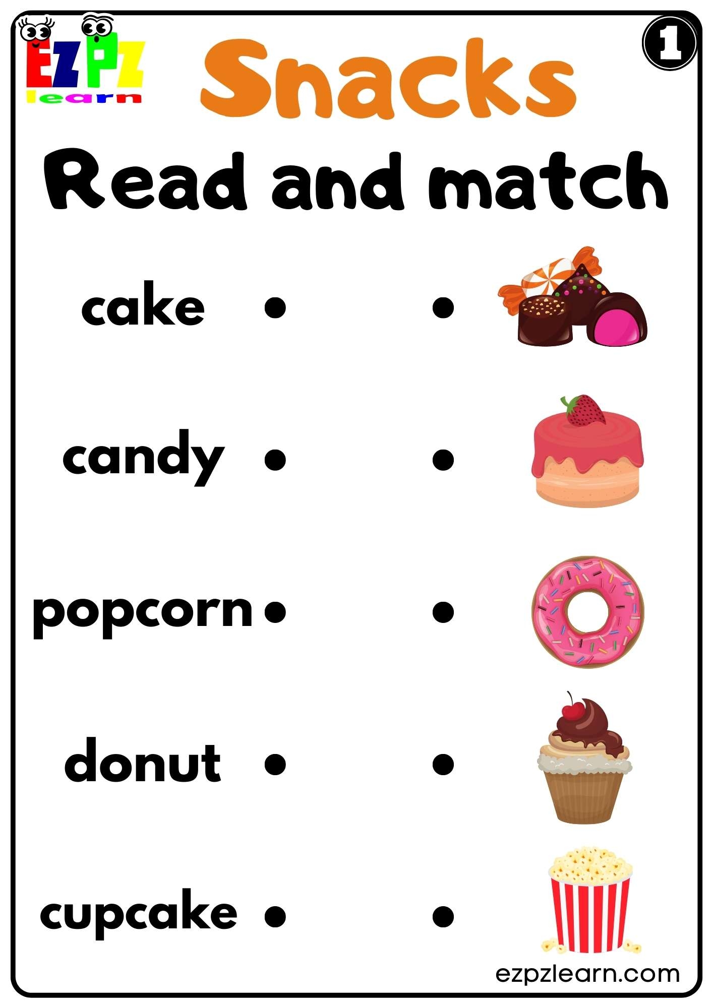 Free Printable Snack Activity Sheet