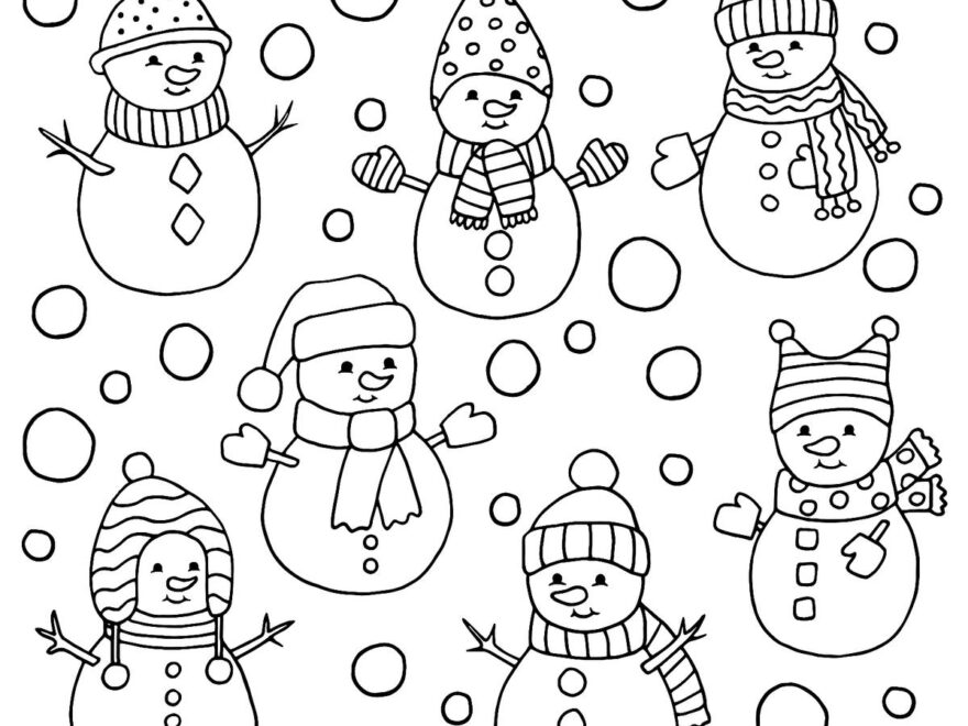 Snowman Coloring Pages Fun Printable Coloring Pages Of Snowmen For Kids Printables 30Seconds Mom