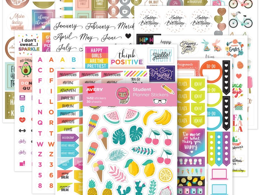 Student Planner Sticker Pack 6784 Avery Avery