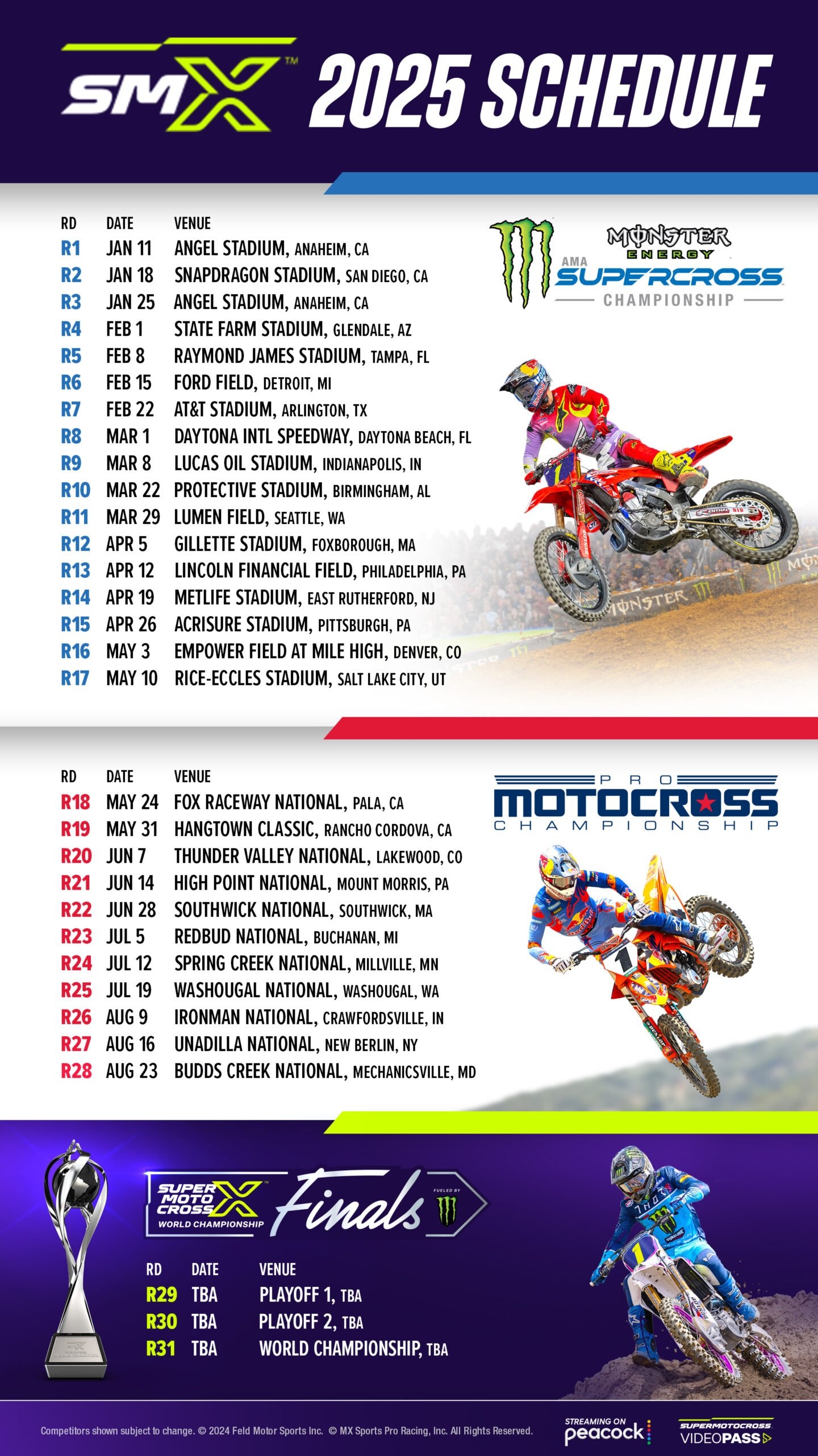 Printable Monster Energy Race Schedule 2026