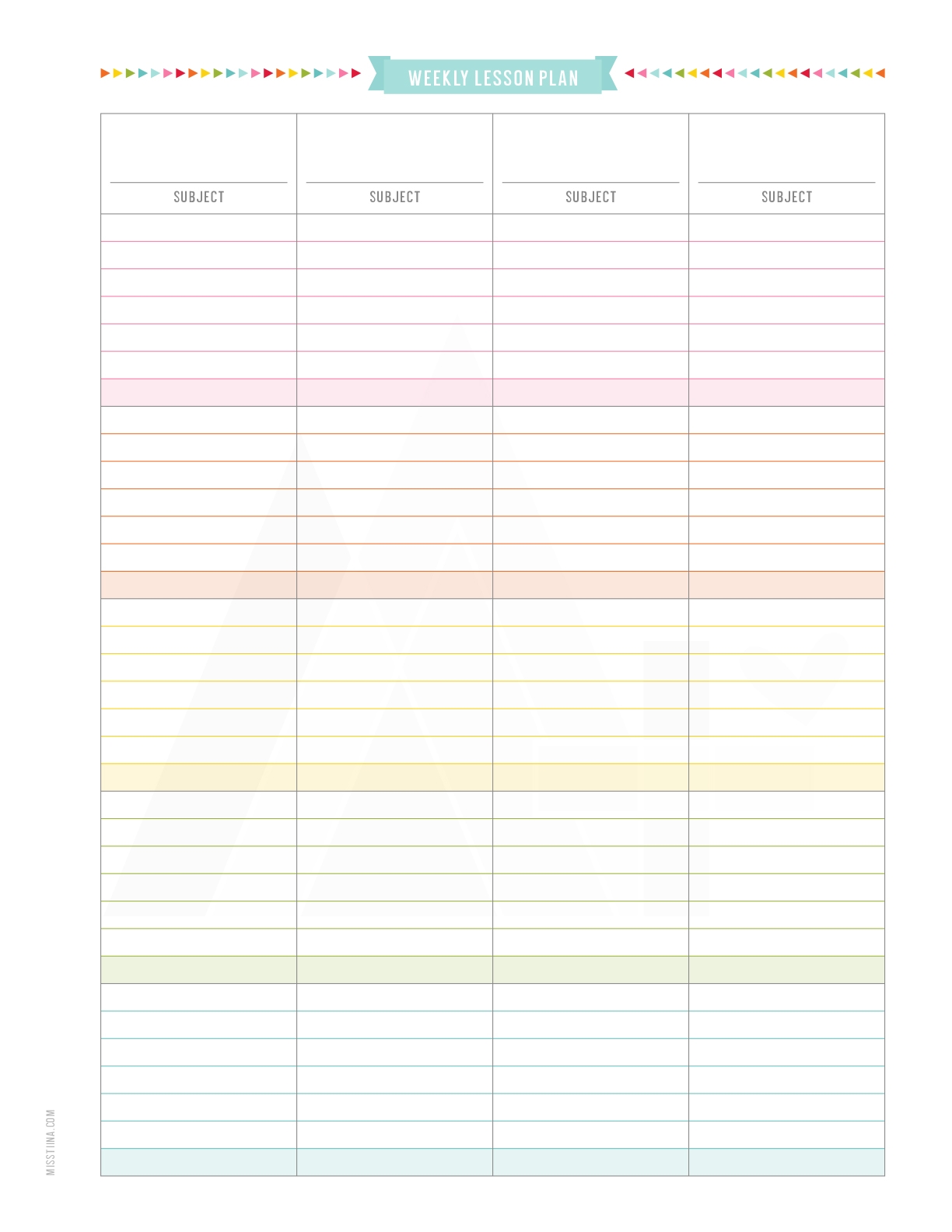 Editable Printable Teacher Planner