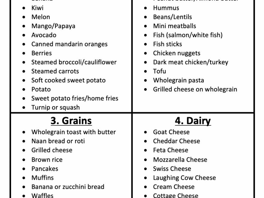 Texture specific Food Ideas For Kids Meal Planning For Picky Eaters
