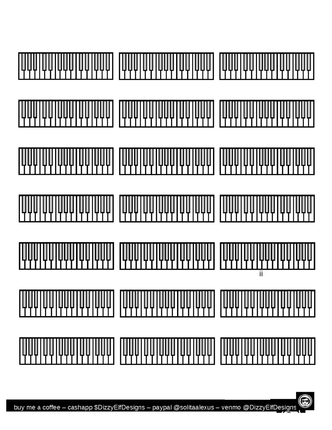 Thanks For The Input So Far Some Blank Pages For Anyone And A Chaotic Piano Chord Chart Feedback Appreciated R Songwriting