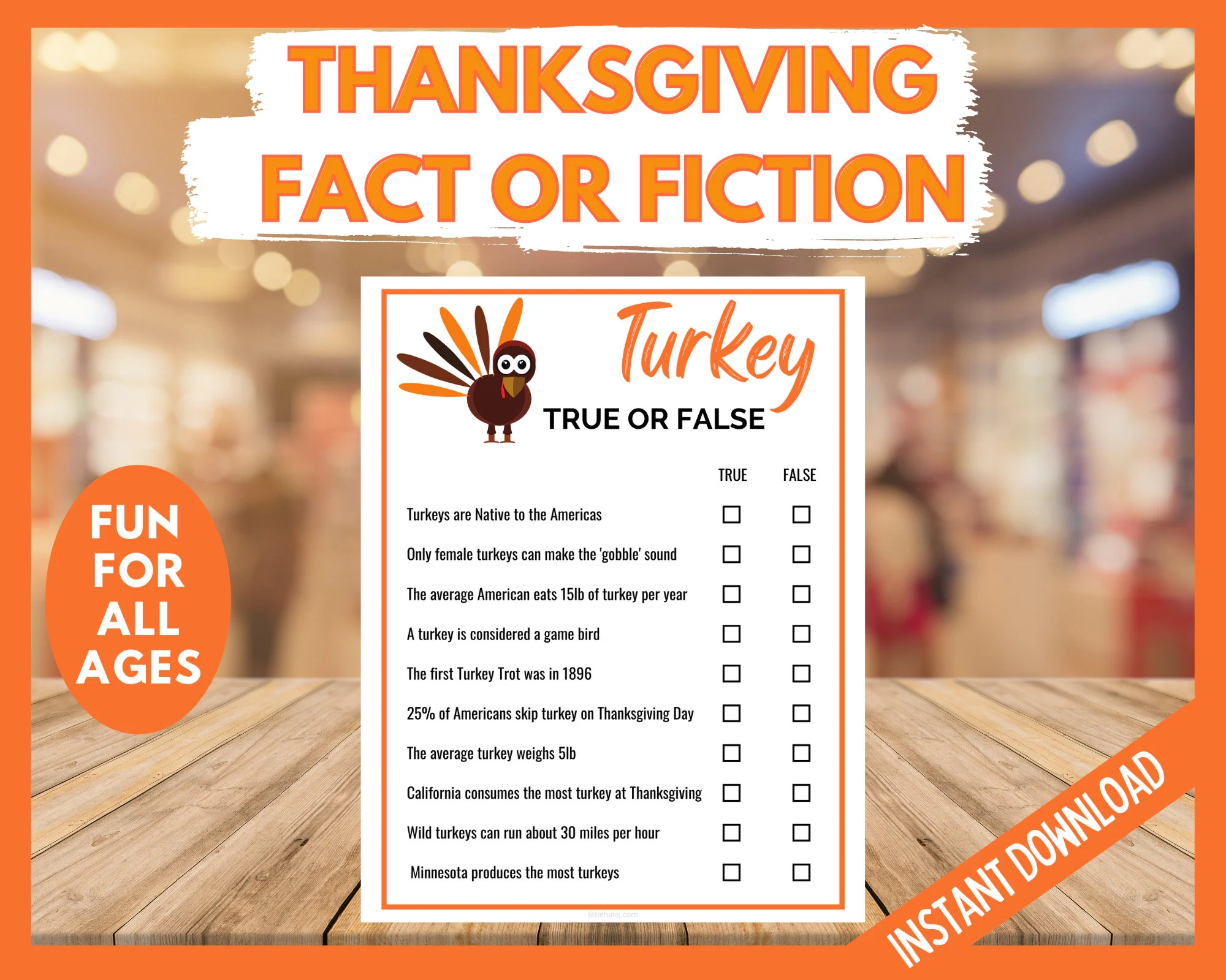Create True Or False Quiz Printable