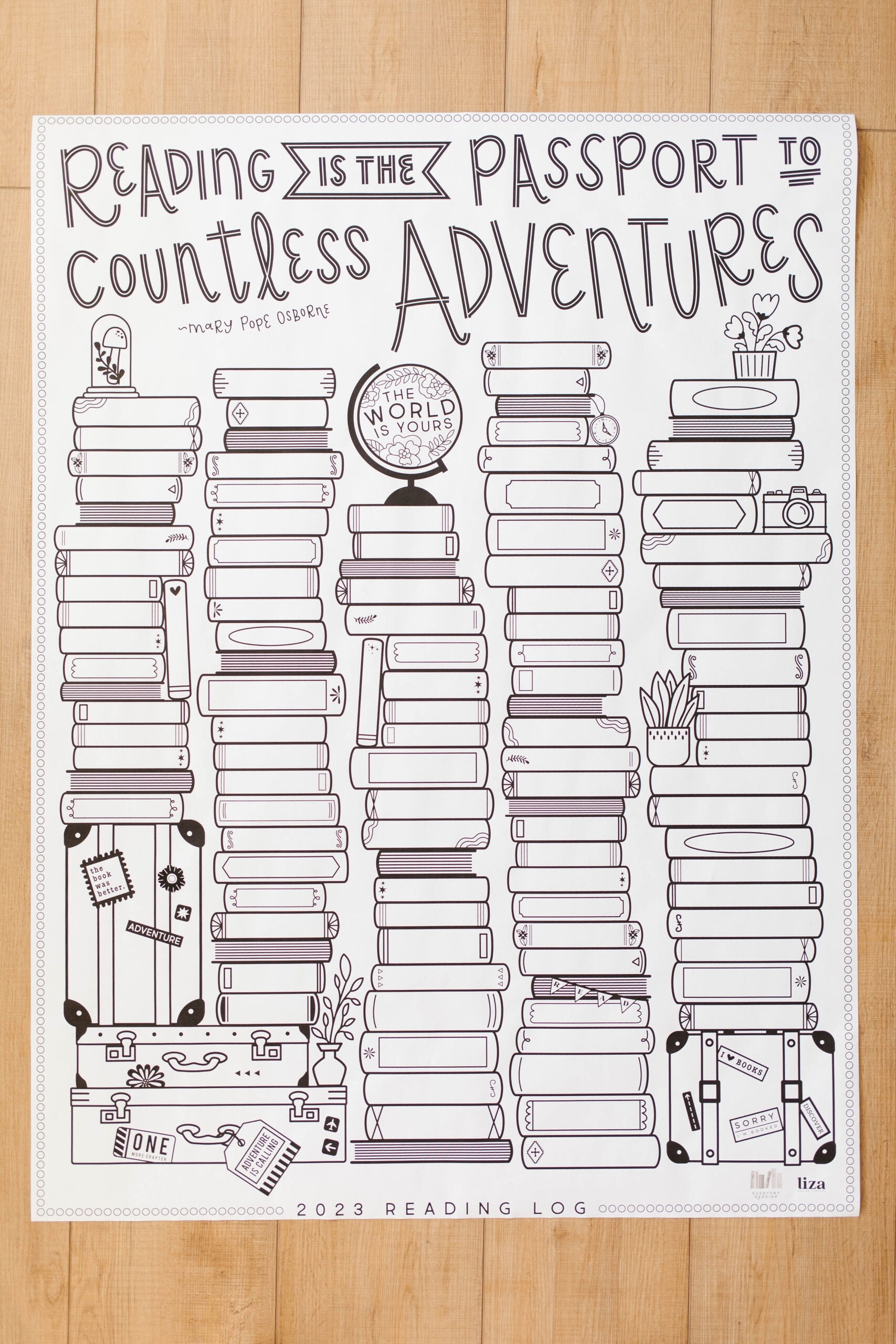 Big Happy Planner Printable Reading Log