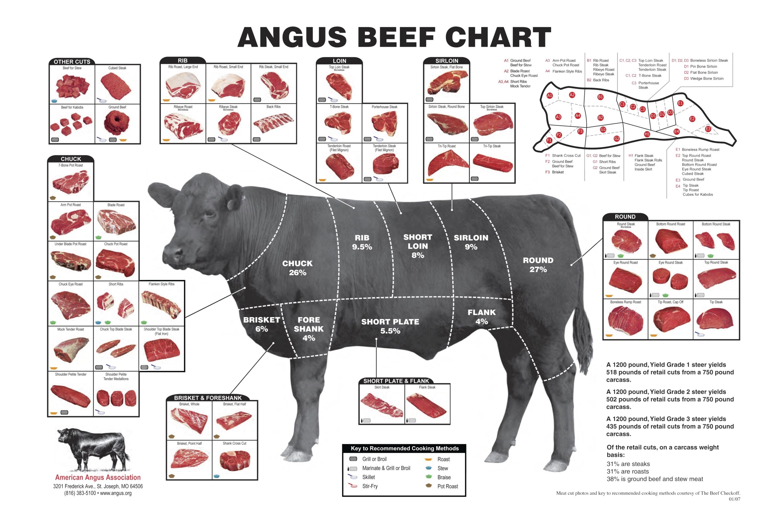 Printable Cuts Of Beef Chart Printable Cuts Of Beef Chart