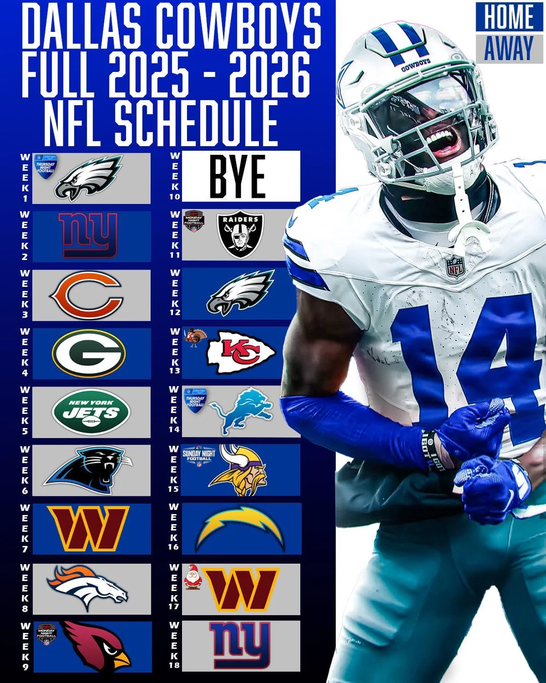 Printable Nfl Schedule 2026 Cowboys Network Printable Nfl Schedule 2026 Cowboys Network