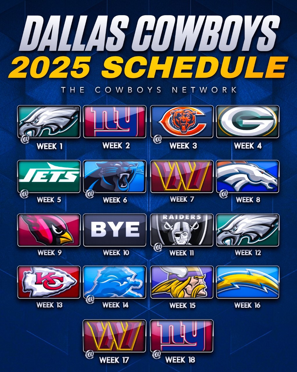 The Cowboys Network On X Dallas Cowboys 2025 Schedule DallasCowboys Https t co okzuSD4Q33 X The Cowboys Network On X Dallas Cowboys 2025 Schedule DallasCowboys Https t co okzuSD4Q33 X