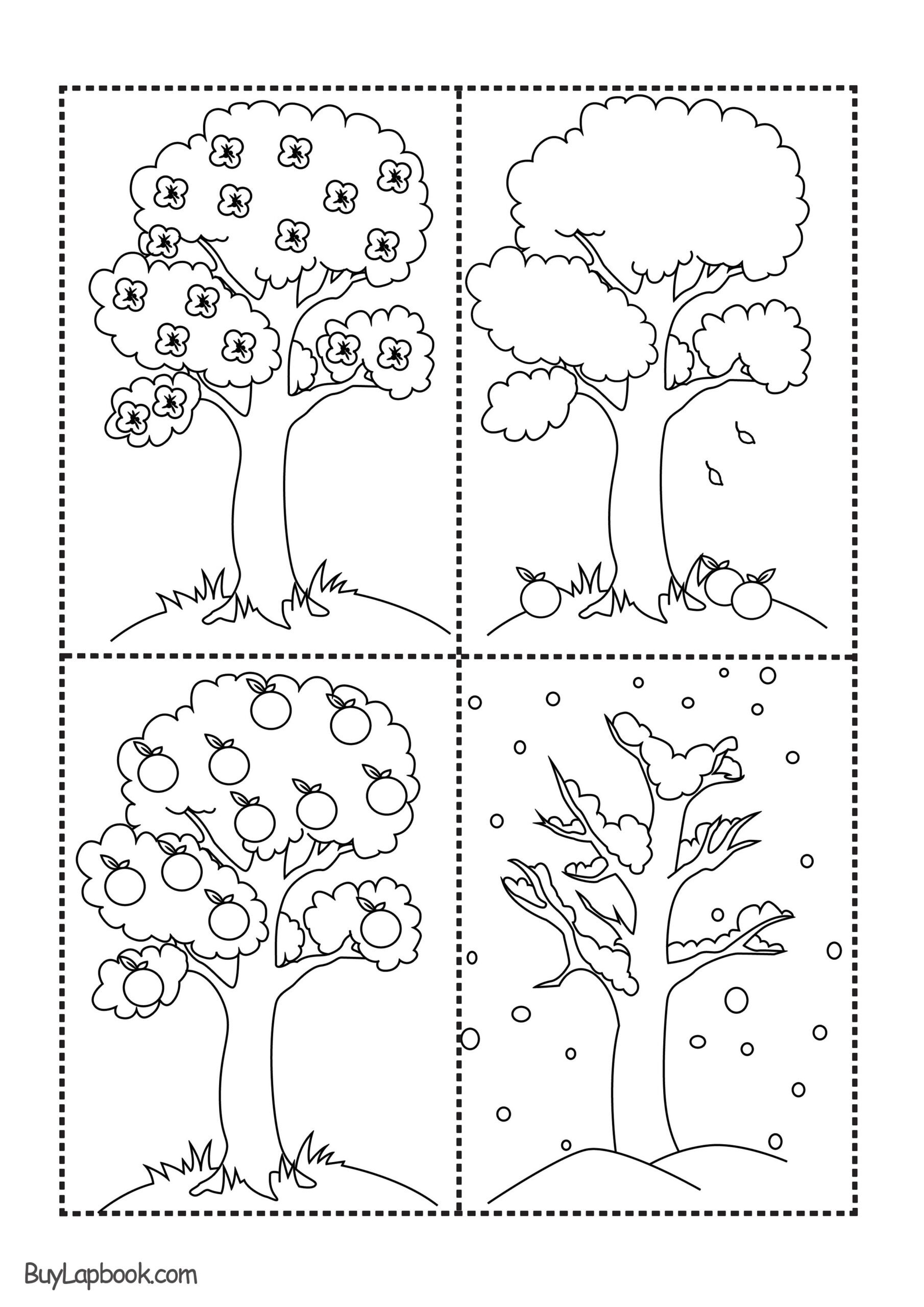 Free Printable Coloring Sheets 4 Seasons