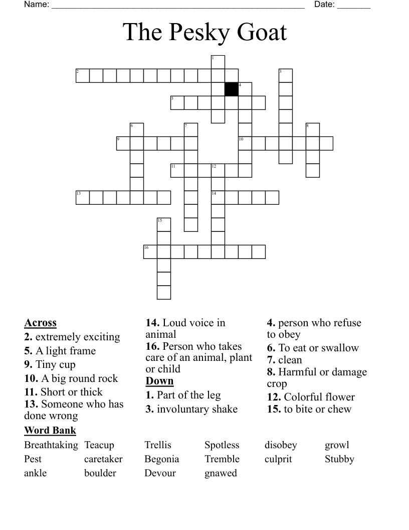 Goat Care Quiz Printable