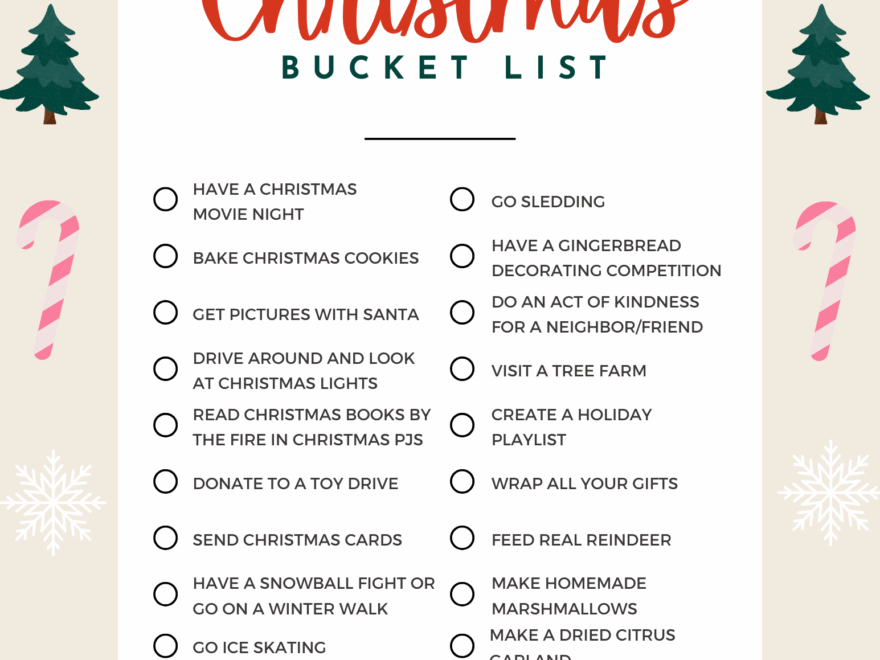 The Ultimate Christmas Bucket List And More Free Printables Our Tiny Nest