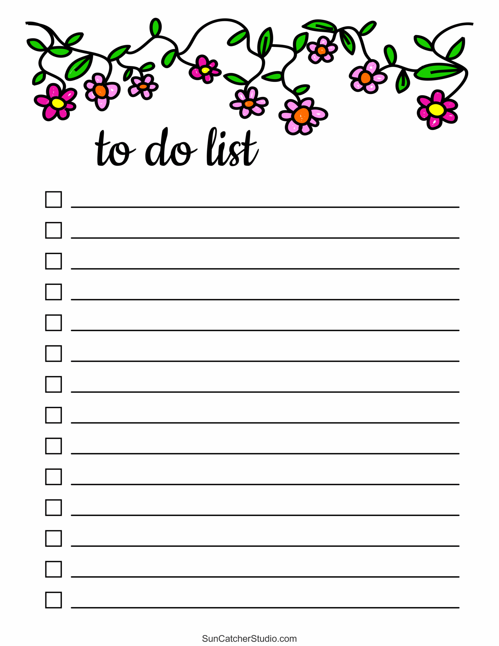 Free Weekend To Do List Printable