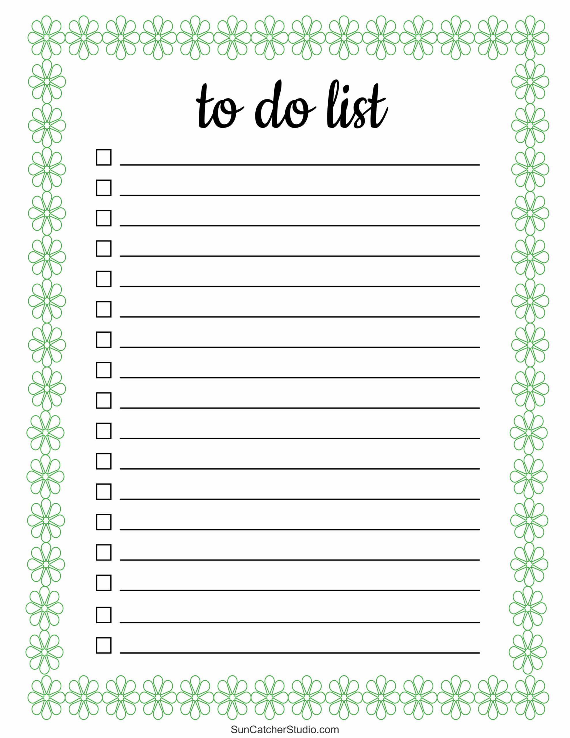 Free Download Printable To Do List