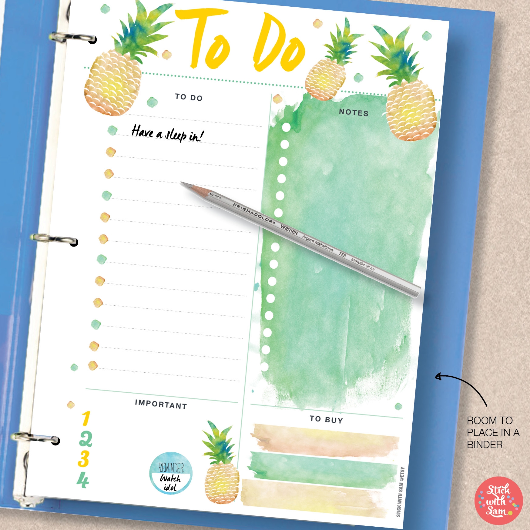 Printable Pineapple To Do List