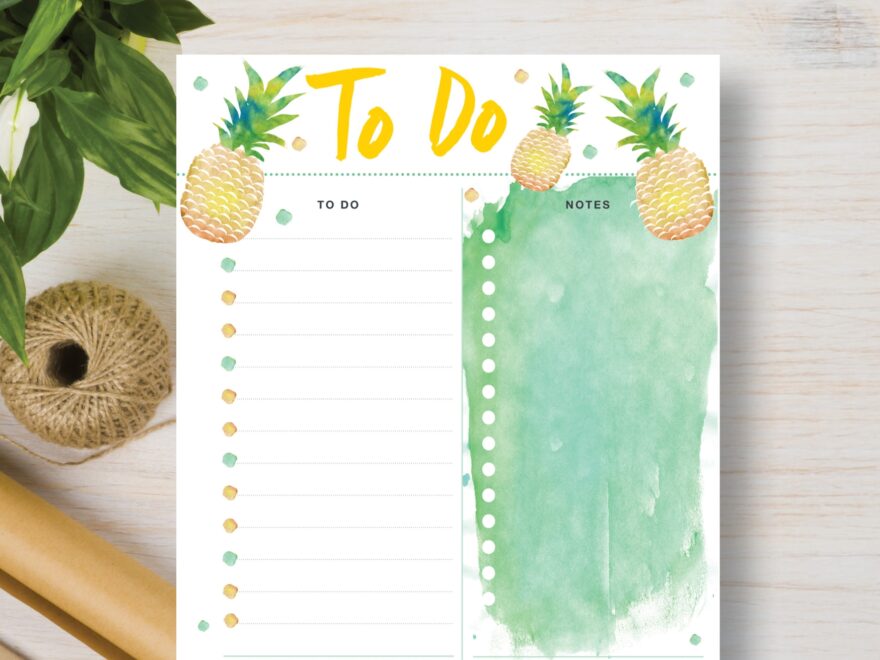 To Do List Printable Planner Template Pineapple Stick With Sam