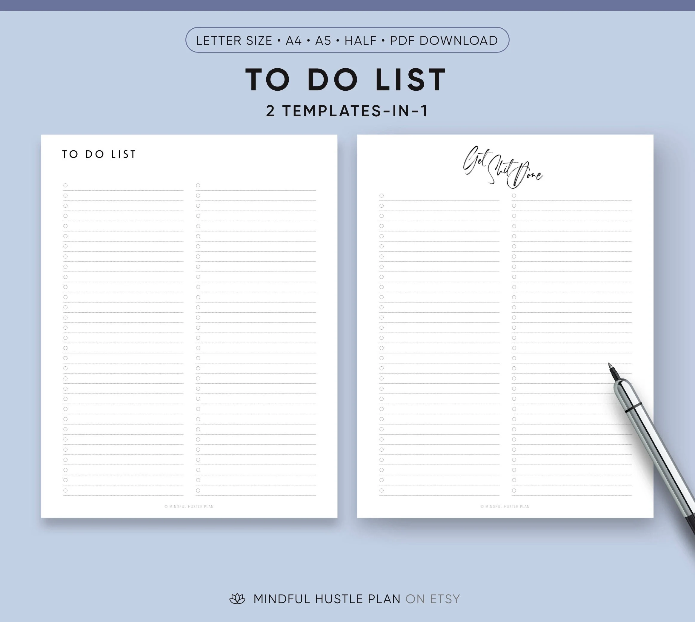 Printable Letter Sized To Do List