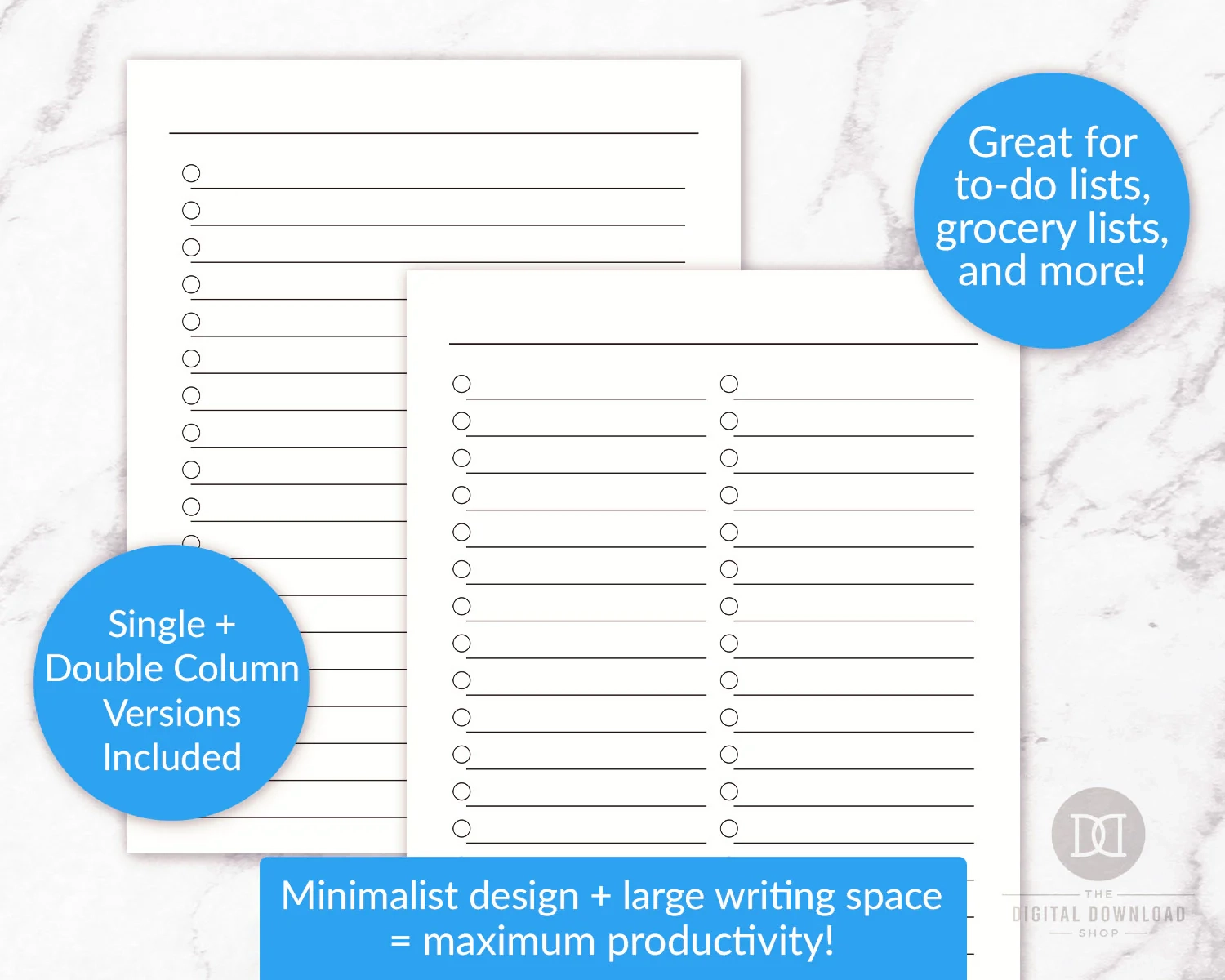 To Do List Printables Large Layout The Digital Download Shop