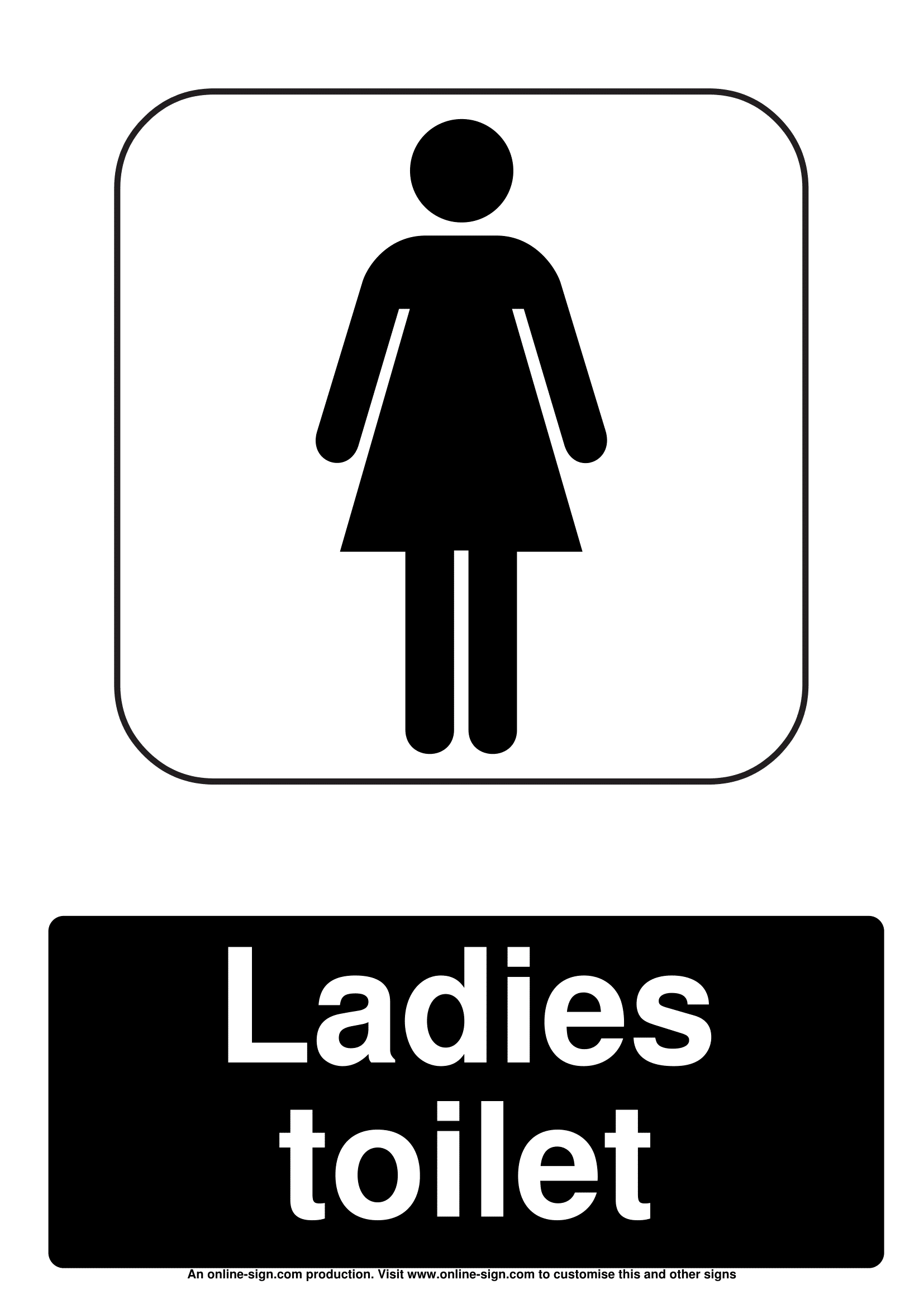 Free Printable Ladies Restroom Signs