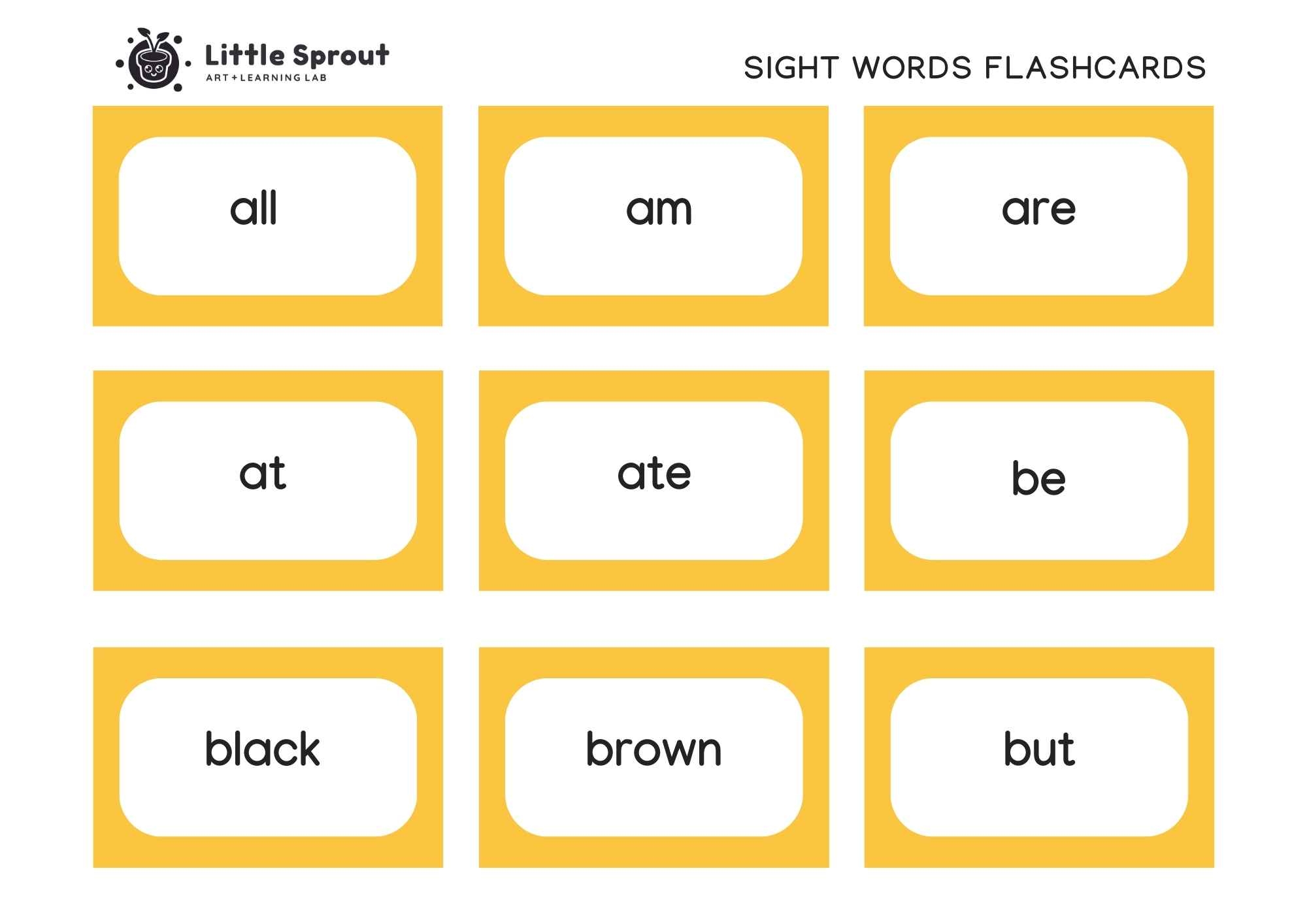 Free Printable Dolch Sight Words List