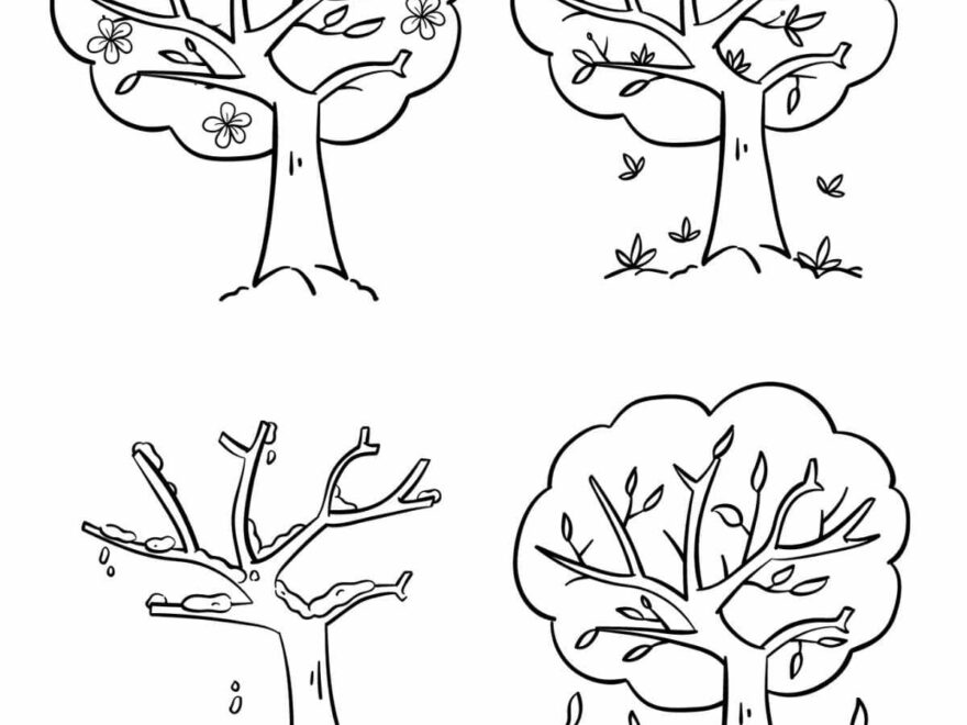 Tree Coloring Pages Nature Inspired Learning