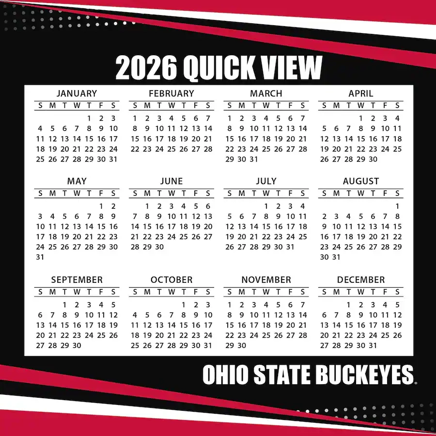 Osu Schedule 2026 Printable