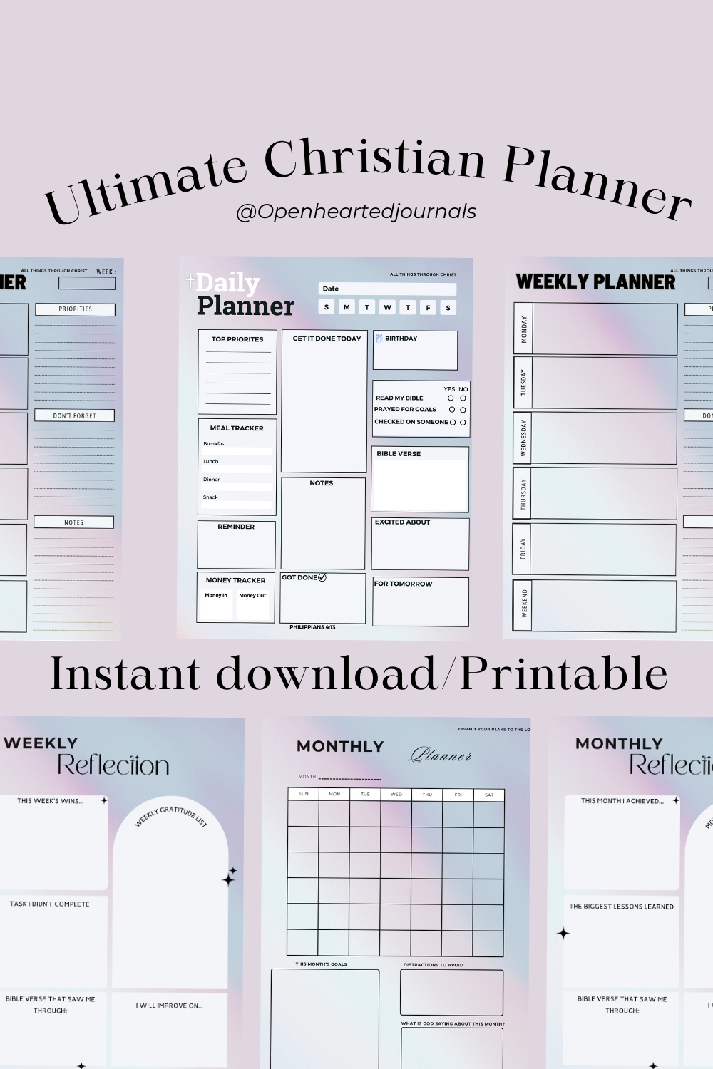 Free Printable Christian Planner