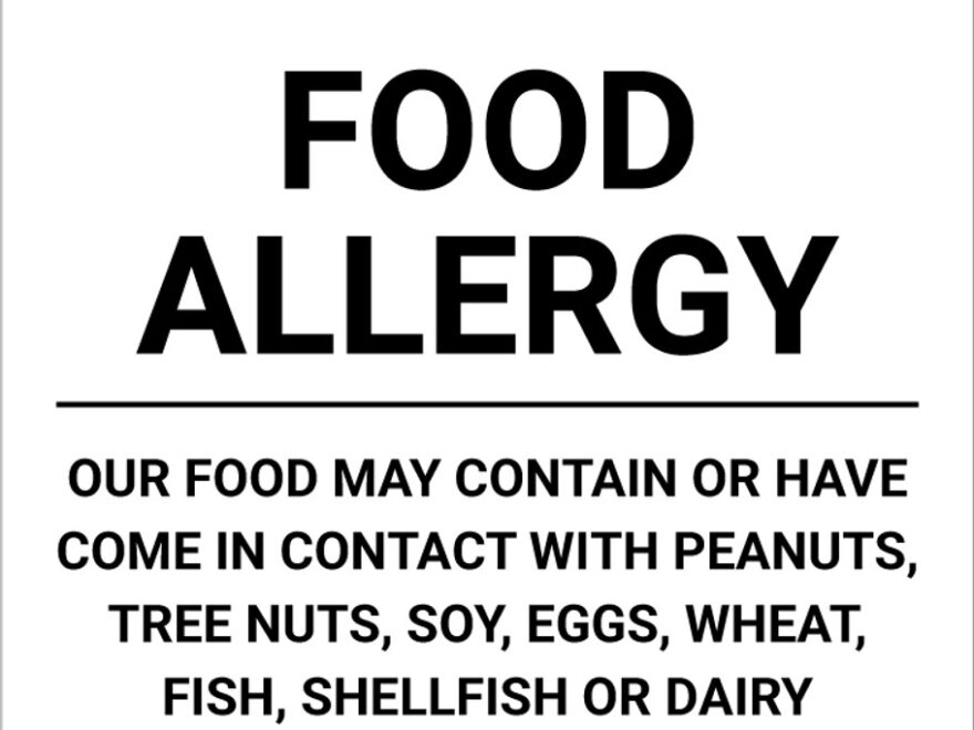 Warning Food Allergy Please Speak To Your Server If You Have Any Concerns Portrait Wall Sign 5S Today