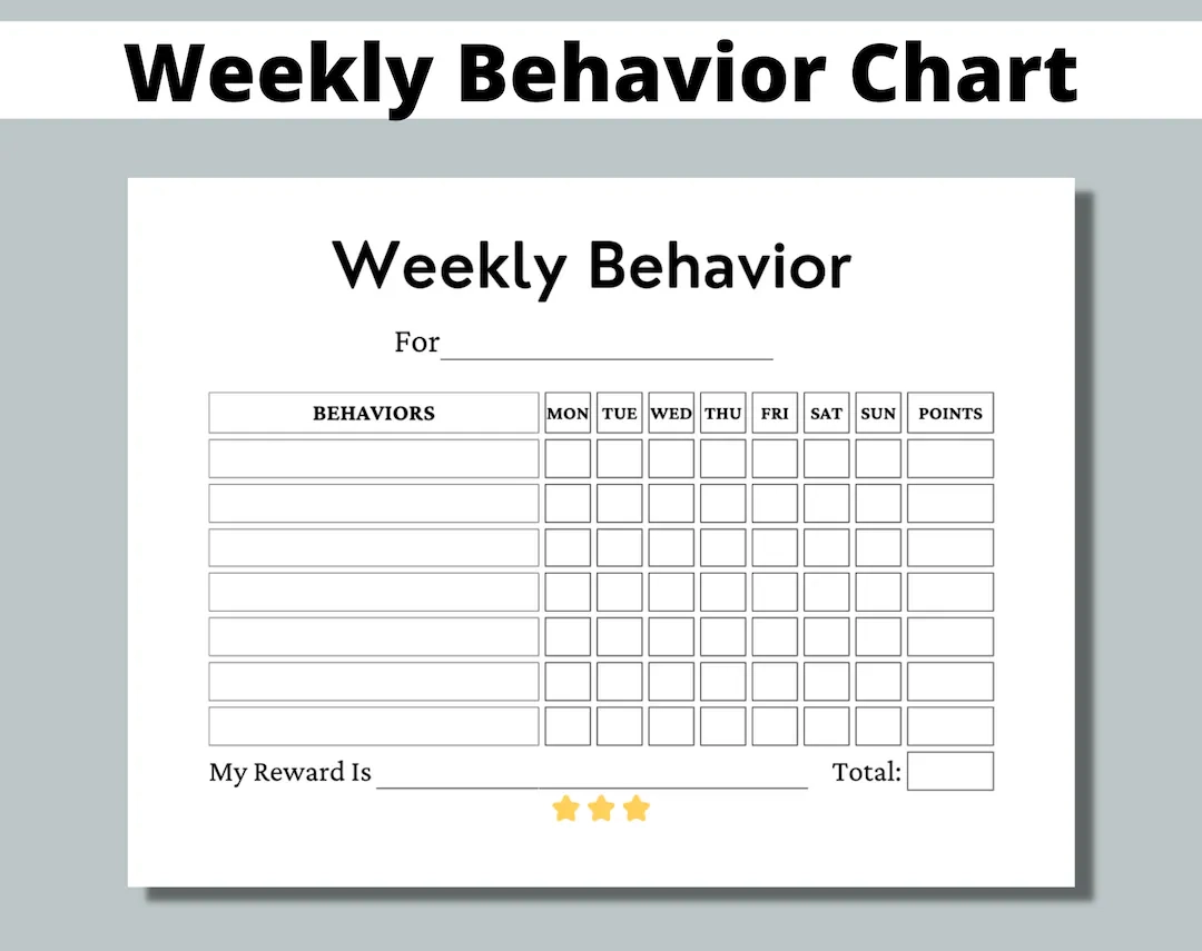 Classroom Behavior Chart Printable