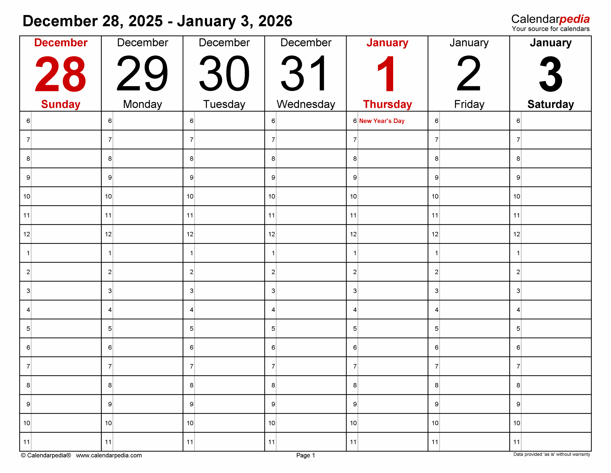 Free Printable Weekly Planner 2026