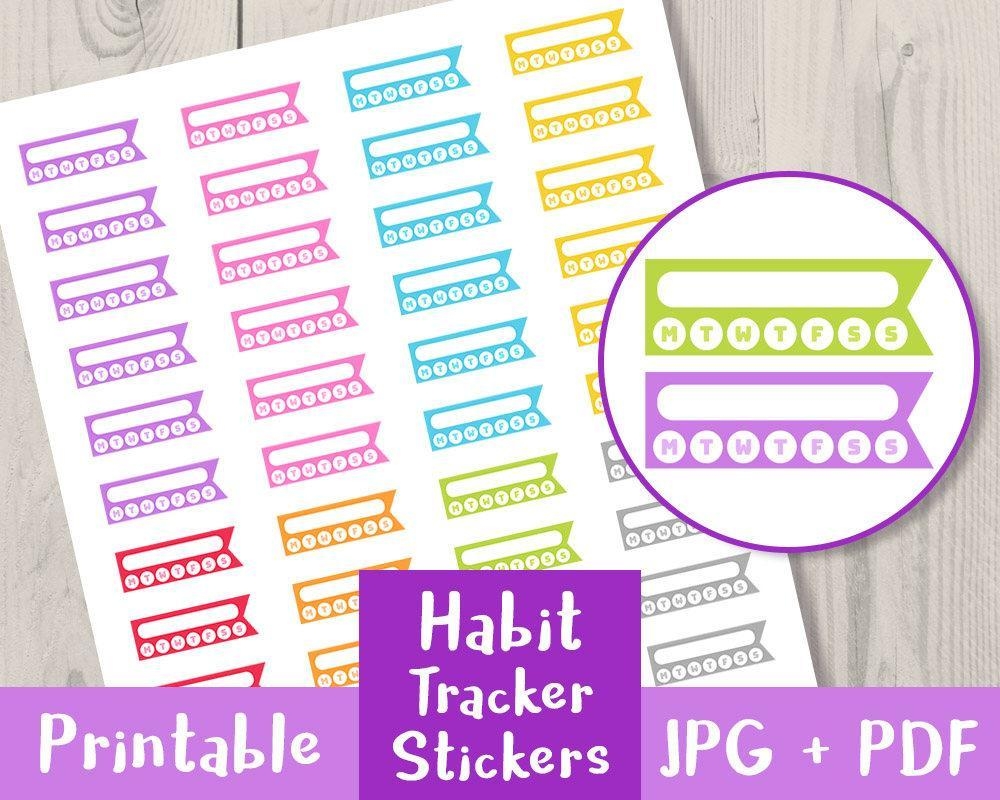 Free Printable Habit Planner Stickers
