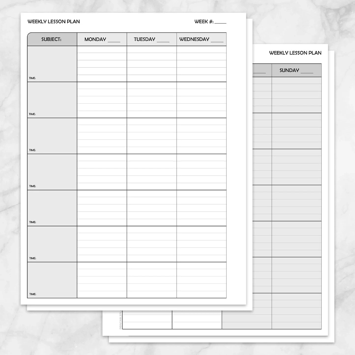 Free Printable Planner Pages For Administrators