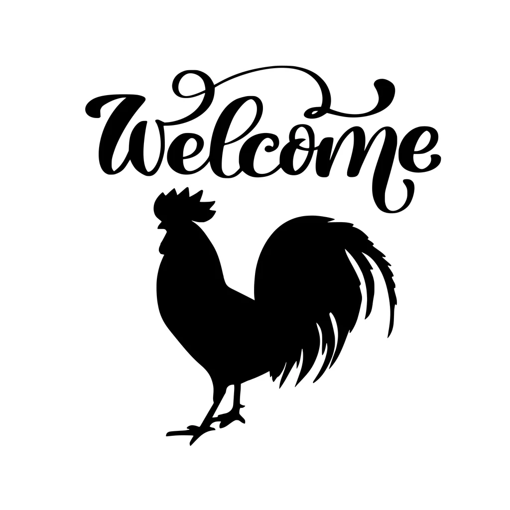 Welcome Rooster Sign Svg Rooster Svg Png Download Rooster Farm Sign SVG Cricut SVG Cut File Silhouette File Clip Art Download So Fontsy