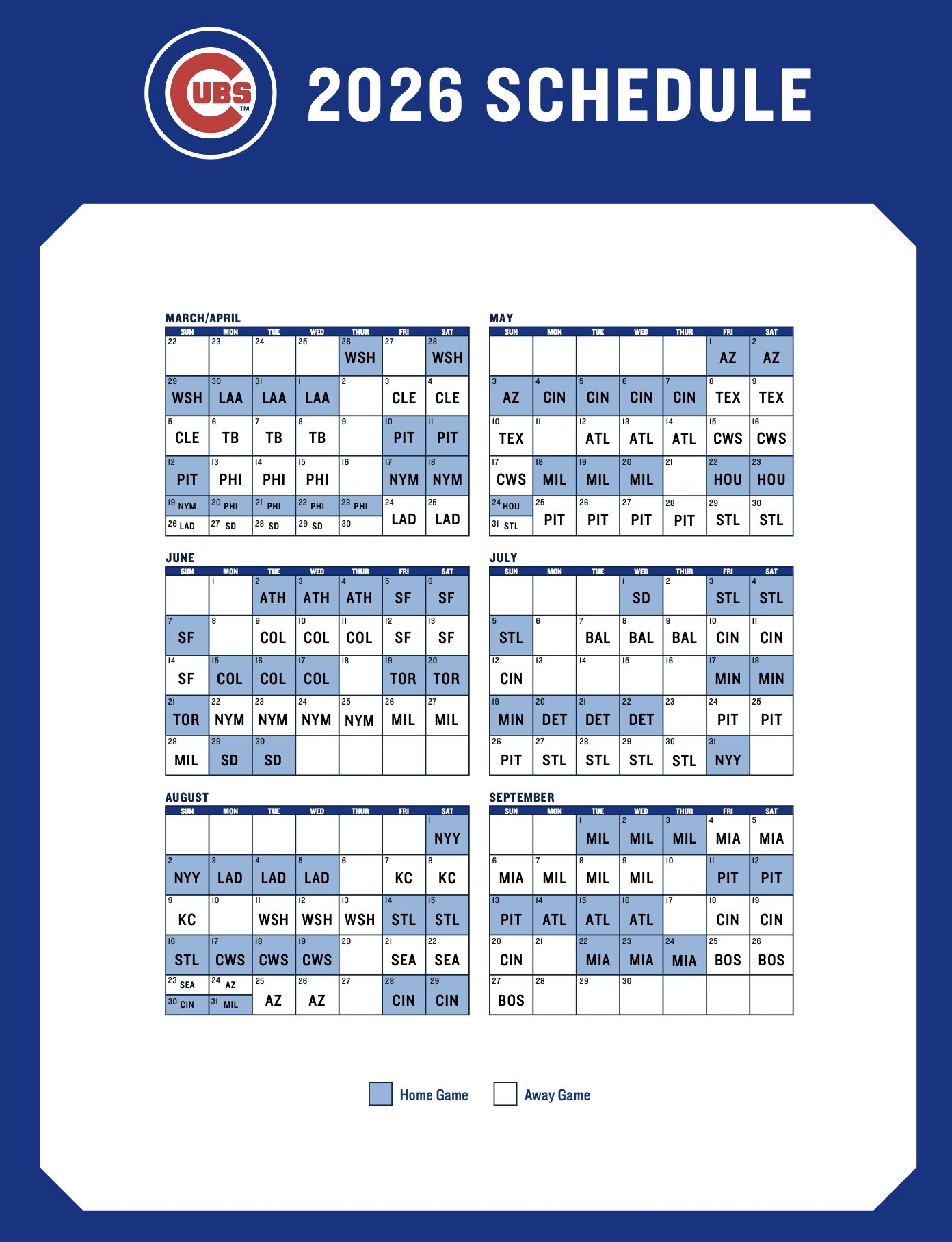 Yodeportes Chicago On X CHICAGO CUBS ANNOUNCE 2026 SCHEDULE CLUB OPENS 2026 REGULAR SEASON AT WRIGLEY FIELD ON MARCH 26 Tuesday August 26 2025 yodeportes Https t co 5uB6z7DECV X