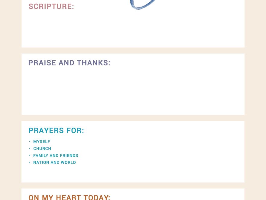 Your Free Prayer Journal Templates Compassion UK