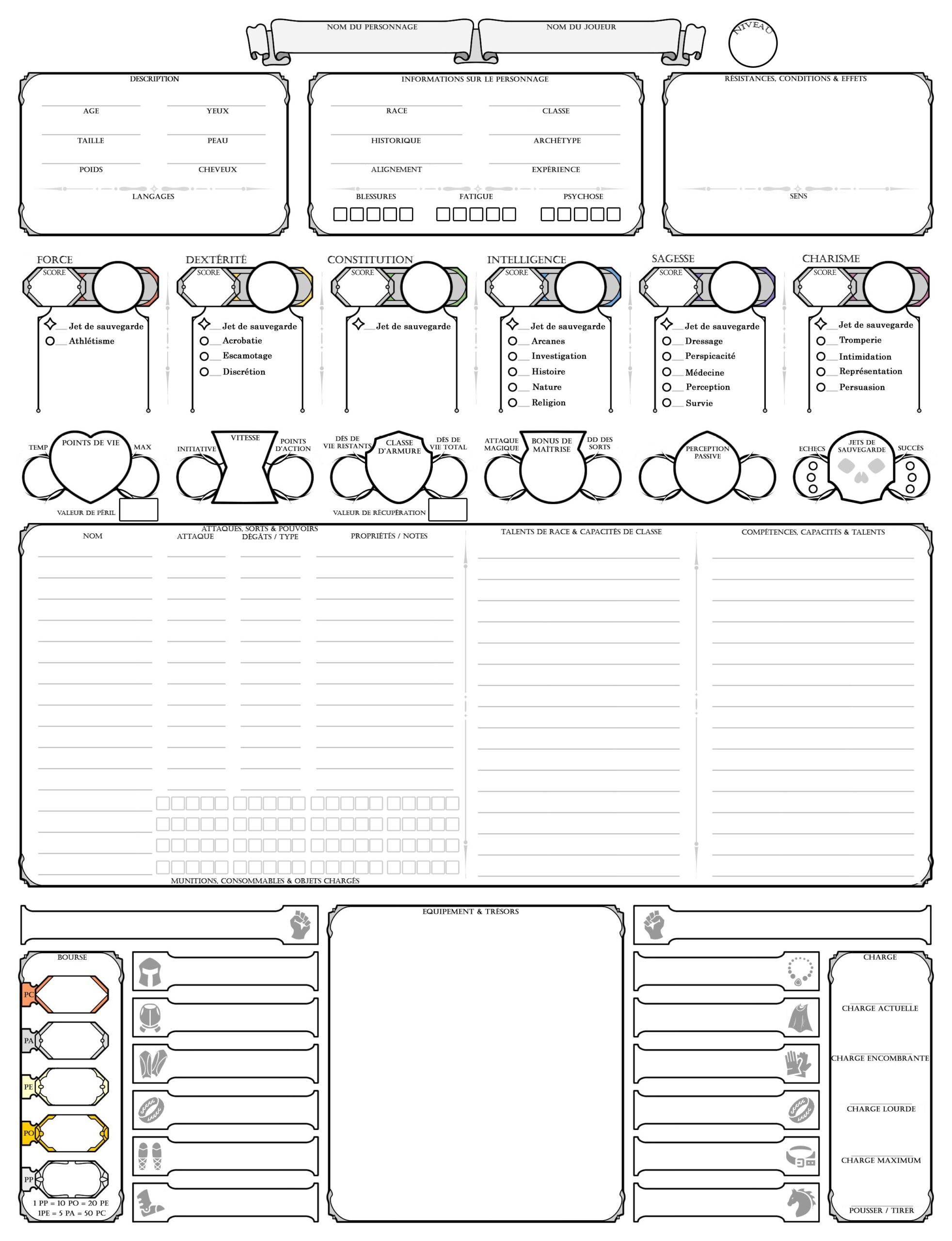 Zio s 2 page Character Sheet for Double sided Print EN World D D Tabletop RPG News Reviews