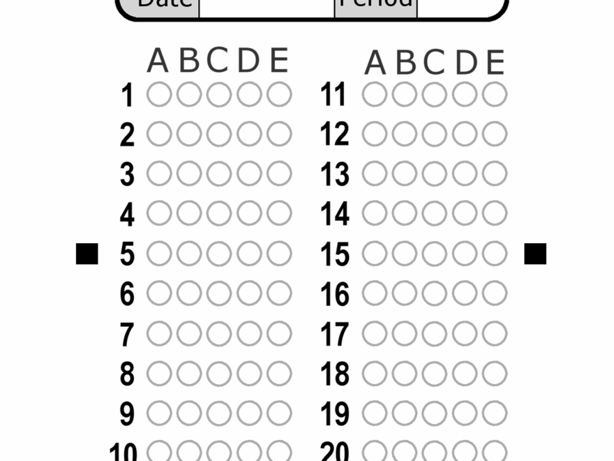 ZipGrade Answer Sheet Forms
